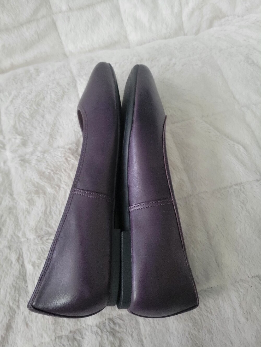 Vionic Women's Square-Toe Ballet Flats in Purple - Picture 6 of 9